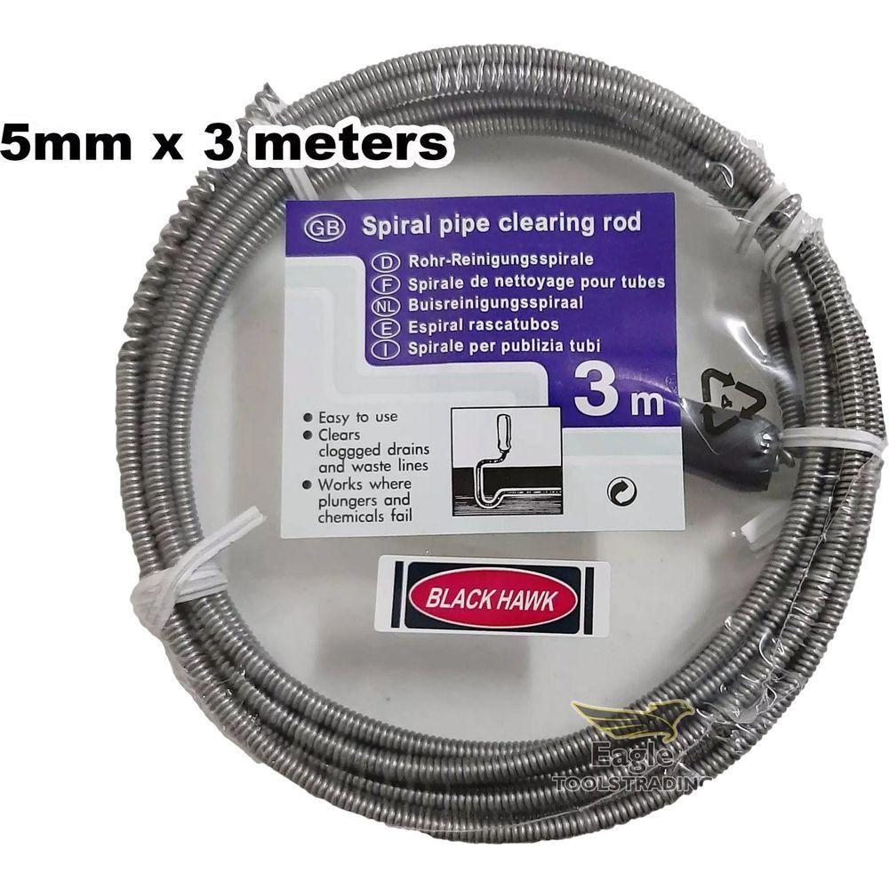Black Hawk Spiral Pipe Clearing Rod / Drain Auger | Black Hawk by KHM Megatools Corp. Black Hawk Spiral Pipe Clearing Rod / Drain Auger | Black Hawk by KHM Megatools Corp.